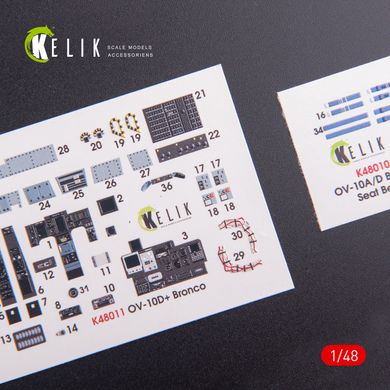 OV-10D+ Bronco Interior 3D Stickers for Icm Kit (1/48) Kelik K48011, In stock