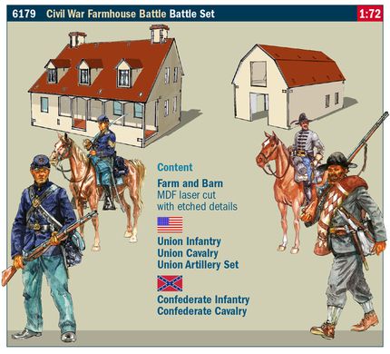 Збірна модель 1/72 битва за ферму Громадянська війна у США - 1864 р. Italeri 6179