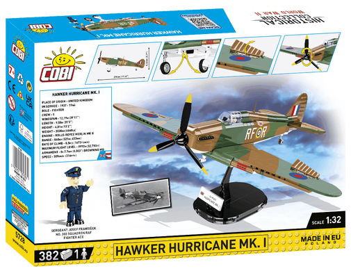 Учебный конструктор самолет Hawker Hurricane Mk.I COBI 5728