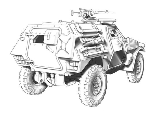 Сборная модель 1/72 бронеавтомобиль Panhard VBL короткая база с пулеметом 7,62 мм ACE 72420