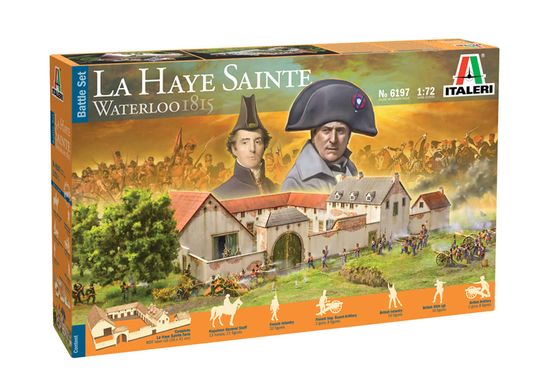 Збірна модель 1/72 бойовий набір La Haye Sainte Waterloo 1815 Italeri 6197