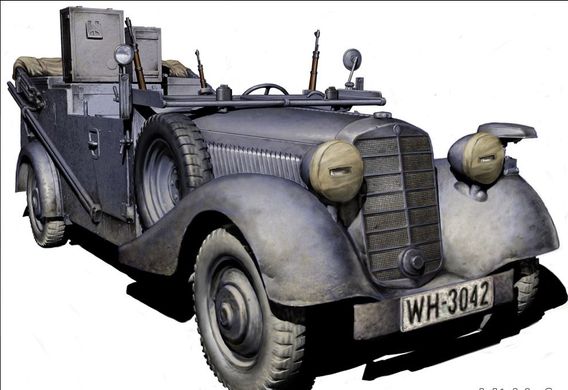 Збірна модель 1/35 німецький автомобіль радіозв`язку Sd. Kfz. 2 Type MASTER BOX 3531