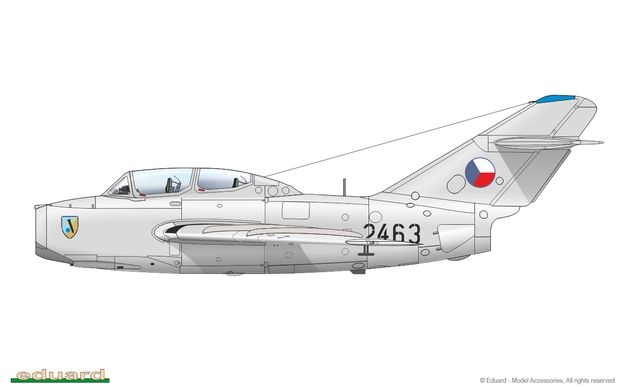 Prefab model 1/72 aircraft UTI MiG-15 ProfiPack Eduard 7055