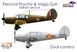 Assembled model 1/72 airplane Percival Proctor& Vega Gull (2 in 1) DW 7202D