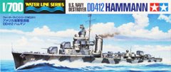 Сборная модель 1/700 эсминец ВМС США Hammann DD-412 Destroyer Waterline Tamiya 31911