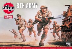 Assembled model 1/76 figures British Army of the Second World War WWII British 8th Army Airfix 00709V