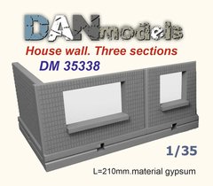 Збірна модель 1/35 стіна будинку із трьох секцій, гіпс DAN Models 35338