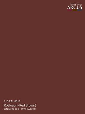 Акриловая краска RAL 8012 Rotbraun (Red Brown) ARCUS A210