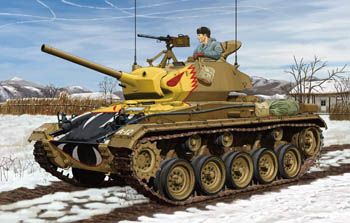 Assembled model of the American tank "US Light Tank Chaffee In Korean War" Bronco CB35139