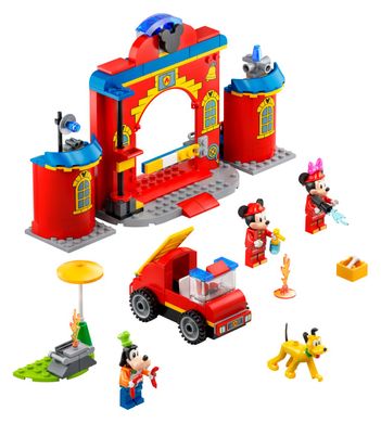 Конструктор LEGO Disney Mickey and Friend Пожежна частина та машина Міккі та його друзів 10776