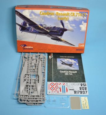 Assembled model 1/48 fighter Caudron-Renault CR.714C.1 (early) DW 48047