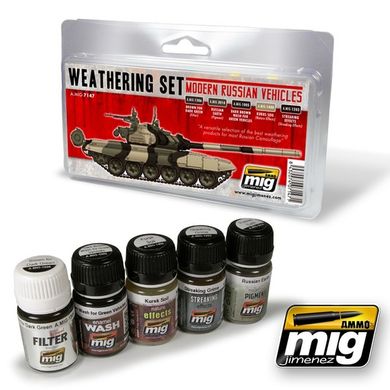 Набор для везеринга современной российской техники Modern Russian Vehicles Weathering Set Ammo Mig 7147