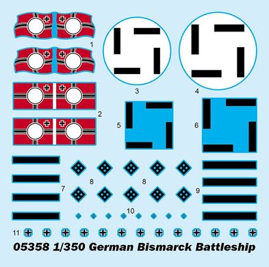 Збірна модель 1/350 німецький лінкор Bismarck (Бісмарк) Trumpeter 05358
