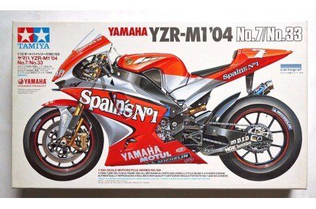 Сборная модель 1/12 спортивный мотоцикл Yamaha YZR-M1'04 No.7/No.33 Tamiya 14100