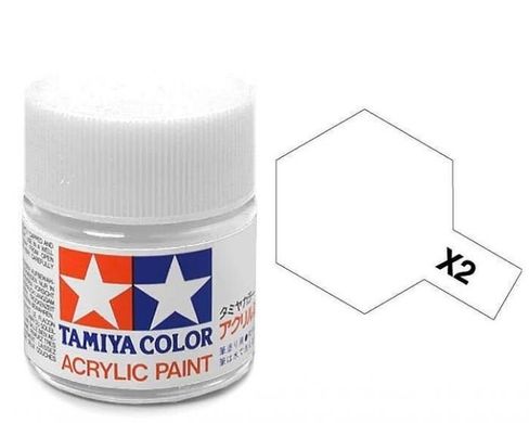 Акрилова фарба X2 Біла (white) 10мл Tamiya 81502