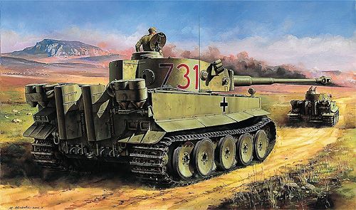 Збірна модель 1/48 Німецький тигр I Первісна продукція Tiger I (Африканський корпус) Tamiya 32529