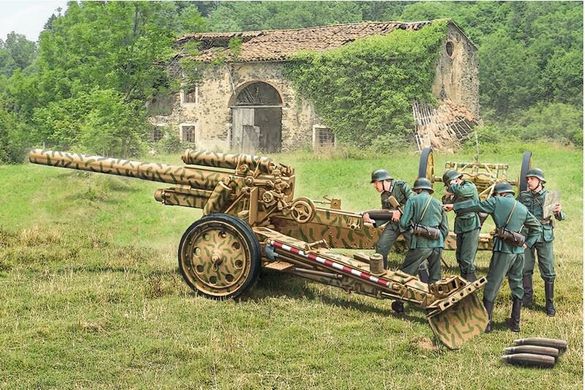 Збірна модель Гармата 15 cm Field Howitzer / 10,5 cm Field Gun Italeri 7082