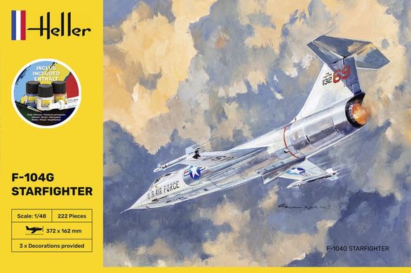 Збірна модель Літака F-104G Starfighter - Starter Kit Heller 35520 1:48