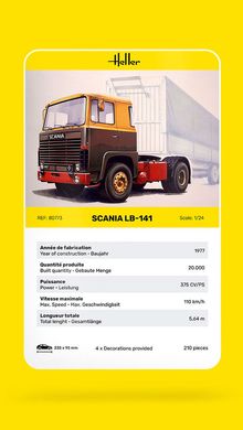 Сборная модель 1/24 тягач грузовик Scania LB 141 Heller 80773