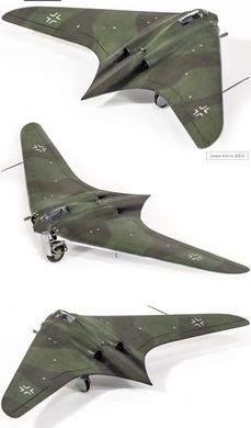 Assembled model 1/72 fighter German Horten Ho 229 'Wunderwaffe' Academy 12583