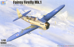 Assembled model airplane 1/48 Fairey Firefly Mk.1 Trumpeter 05810