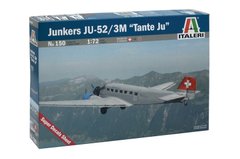 Cборная модель 1/72 самолет Junkers Ju-52/3M "Tante Ju" Italeri 0150