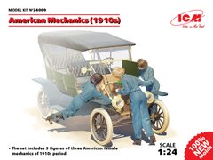 Фигуры 1/24 Американские автомеханики (1910-е гг.) (3 фигуры) ICM 24009
