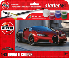Prefab model 1/43 car Bugatti Chiron Airfix A55005 starter kit
