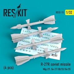 Масштабная модель Ракета R-27 R (4 шт.) (1/32) Reskit RS32-0015, Нет в наличии
