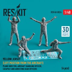 1/48 scale model yellow jerseys (left of aircraft) aircraft director Reskit RSF48-0024