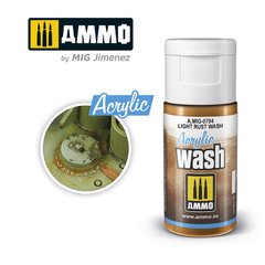 Акриловая смывка Светлая ржавчина WASH Light Rust Ammo Mig 0704