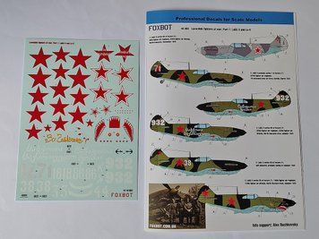 Декаль 1:48 для Lavochkin Fighters at War Part 1: LaGG-3 and La-5 Foxbot 48-083