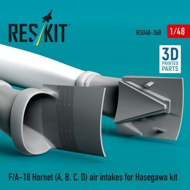 Масштабная модель 1:48 воздухозаборников F/A-18 Hornet (A, B, C, D) для набора Hasegawa 3D Reskit RSU48-0368