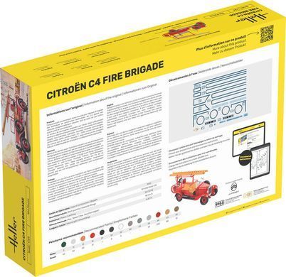 1:24 Scale Model Kit: Citro&euml;n C4 Fire Brigade by Heller 80733