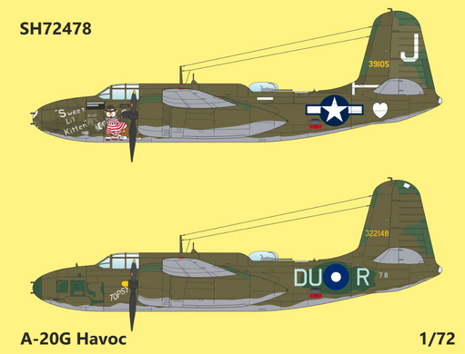 Збірна модель 1/72 літак A-20G Havoc ‘Low Altitude Raiders’ Special Hobby 72478
