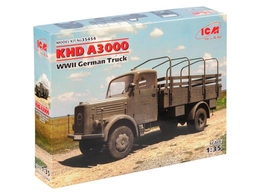 Сборная модель 1/35 KHD A3000, Немецкий грузовой автомобиль 2 Мировой войны ICM 35454