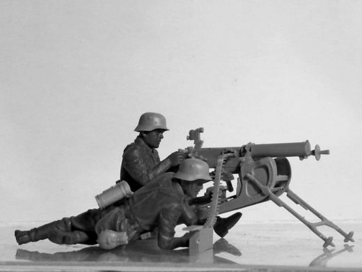 Фігури 1/35 Німецький кулеметний розрахунок MG08 2СВ (2 Фігури) ICM 35645