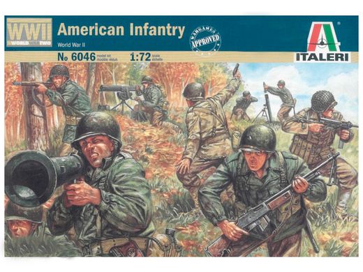 Сборная модель 1/72 фигуры американская пехота American Infantry Italeri 6046