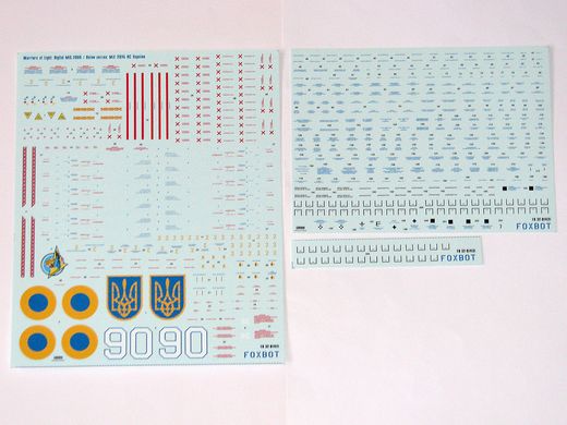 Decal 1/32 Mikoyan MiG-29UB, PS of Ukraine, digital camouflage Foxbot 32-014, In stock