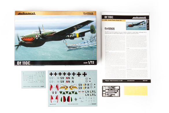 Prefab model 1/72 aircraft Bf 110E ProfiPack Eduard 7083