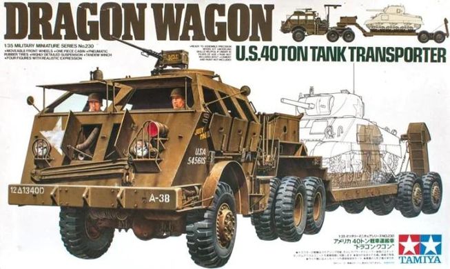 Збірна модель Dragon Wagon U.S. 40 Ton Tank Transporter Tamiya 35230 1:35