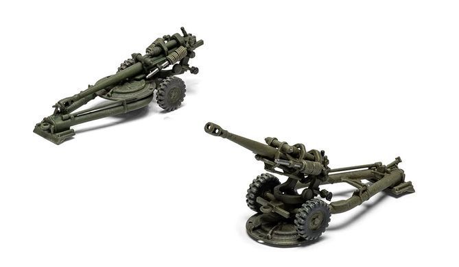 Assembly model 1:76 howitzer British L118/US M119 105mm Light Gun Airfix A02332