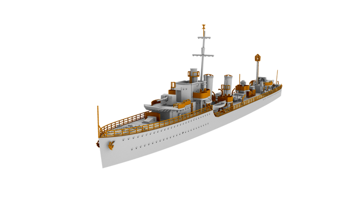 Сборная модель 1/700 HMS Harvester 1943 года Британский эсминец H-класса IBG Models 70010
