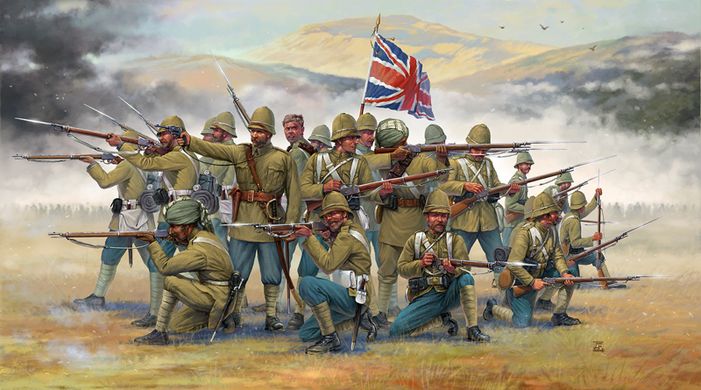 Збірна модель 1/72 колоніальні війни Британська піхота та сипаї Italeri 6187