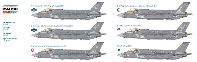 Сборная модель 1/32 самолет F-35A Lightning II Italeri 2506