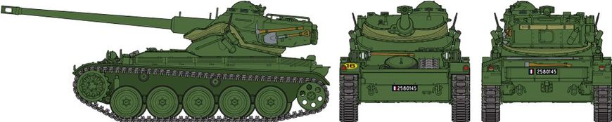 Збірна модель 1/35 Французький легкий танк AMX-13 Tamiya 35349