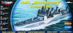 Збірна модель 1/400 корабля British Destroyer HMS Montgomery (late 1942) Mirage-Hobby 40607