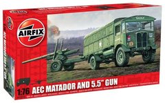 AEC Matador and 5.5 inch Gun Airfix A01314V 1/76 American Truck