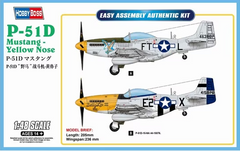 Збірна модель 1/48 військовий літак P-51D Mustang - Yellow Nose HobbyBoss 85808
