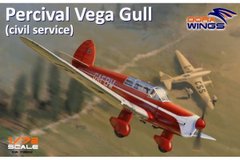 Assembled model 1/72 aircraft Percival Vega DW 72002